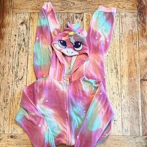 Cat & Jack Unicorn Girls Onesie Pajamas | Size L (10-12)